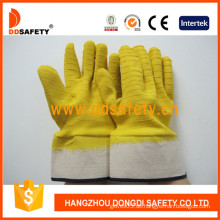 Baumwolle Gelb Latex Handschuhe (DCL412)